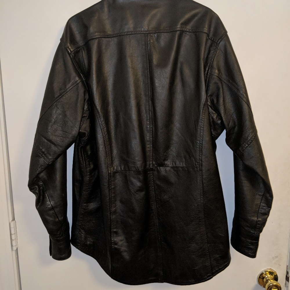 Men's large faux leather jacket